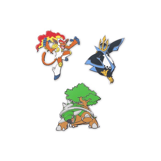Torterra, Infernape & Empoleon Pokémon Pins (3-Pack)