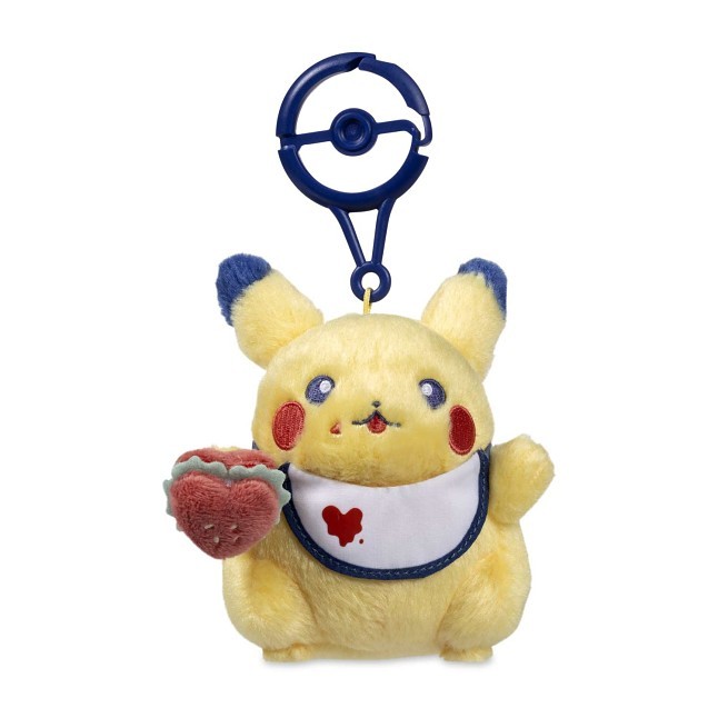 Pikachu with Burger Sweetheart Diner Plush Key Chain