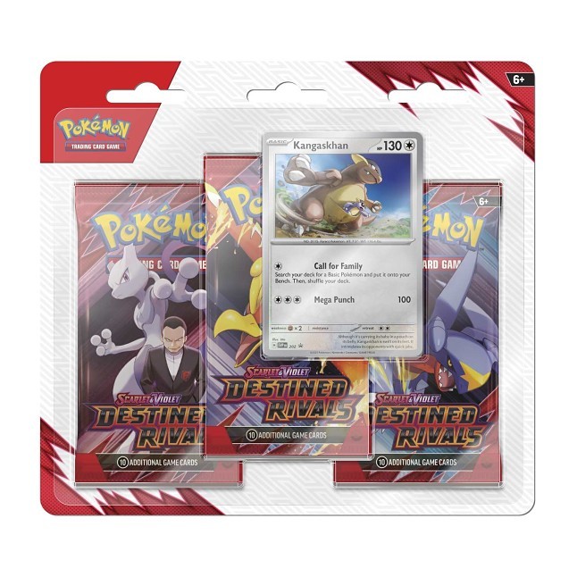 Pokémon TCG: Scarlet & Violet-Destined Rivals 3 Booster Packs & Kangaskhan Promo Card
