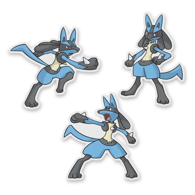 Lucario Stickers (3-Pack)