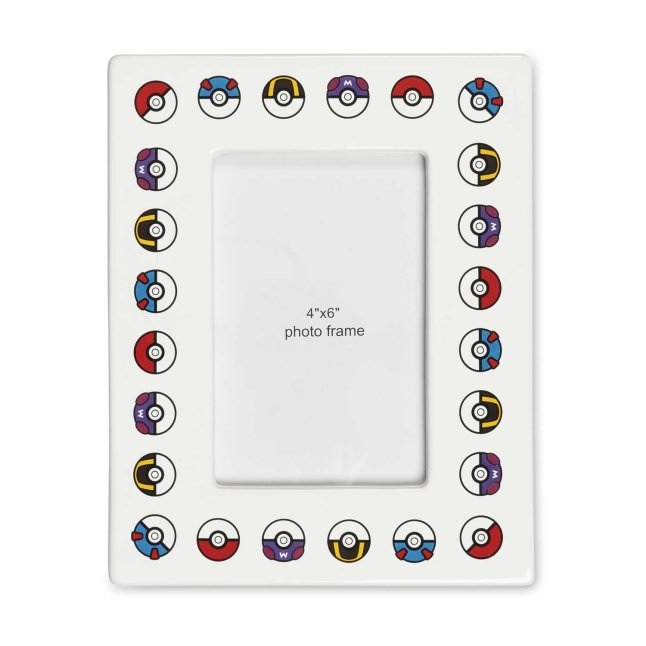 Poké Balls Pokémon Home Accents White Ceramic Picture Frame