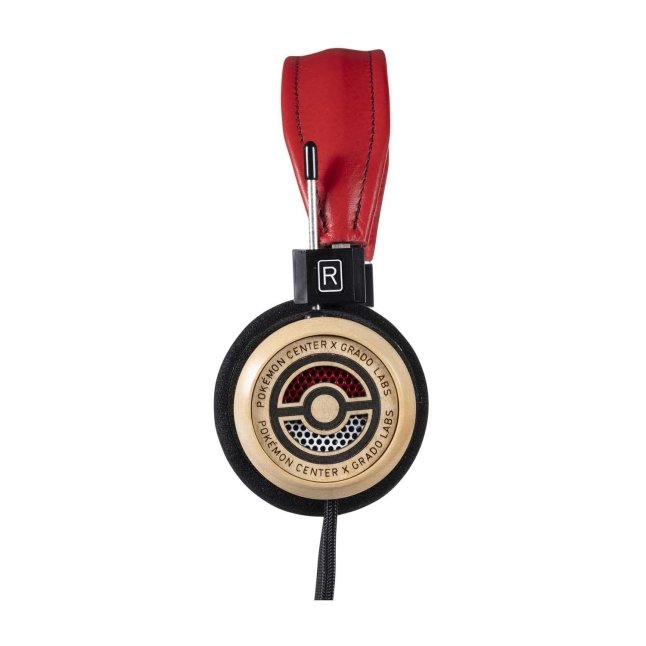 Pokémon Audio Collection: Pokémon Center × Grado Labs Poké Ball Headphones (Wood with Red Headband)